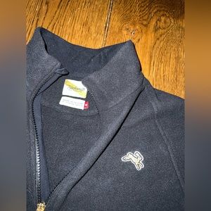 tracksmith mens full zip super cozy fleece track jacket size M